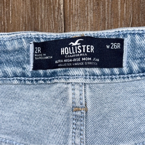 Hollister Ultra High Rise Mom Jean 90s 26R 2R Ankle Straight ripped distressed - Picture 6 of 10